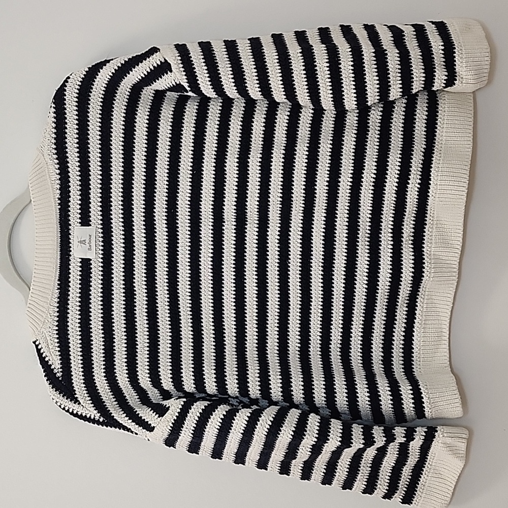 Barbour Sandgate Knitted Cardigan Women's Multi Stripe  Size 6 - Picture 13 of 16